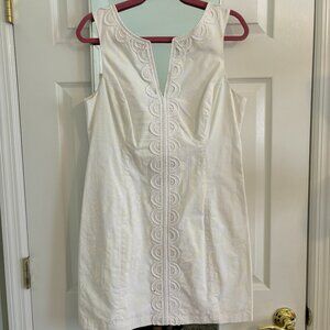 Lily Pulitzer White Dress with Cream Design
